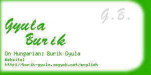 gyula burik business card